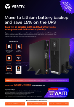 GXT5 and ITA2 Lithium UPS Promo