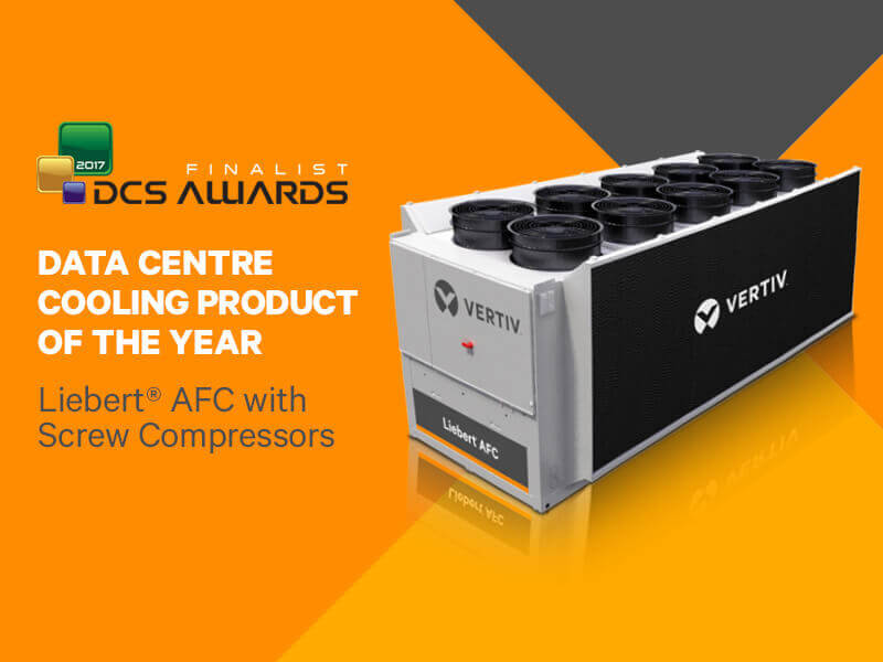 Date center cooling product of the year award for the Liebert AFC, adiabatic free cooling chiller