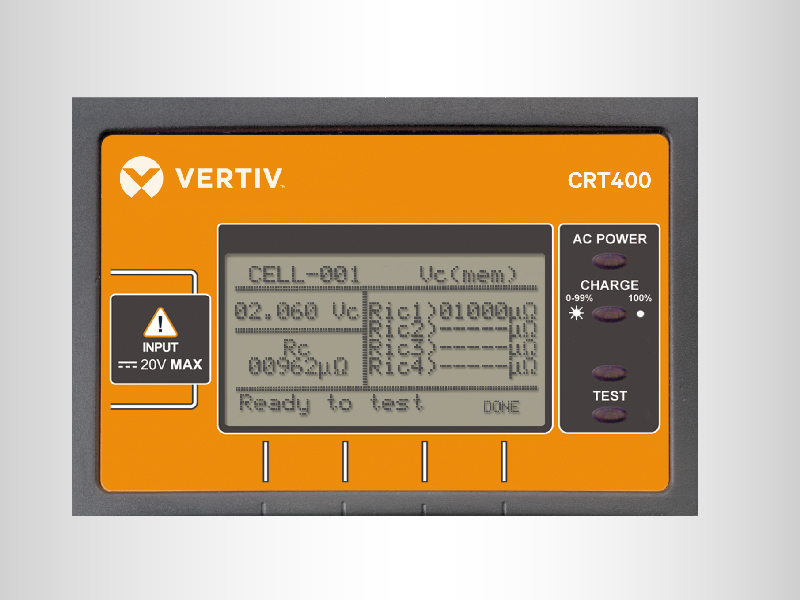 The results screen of the Alber Cellcorder CRT-400 cell resistance tester