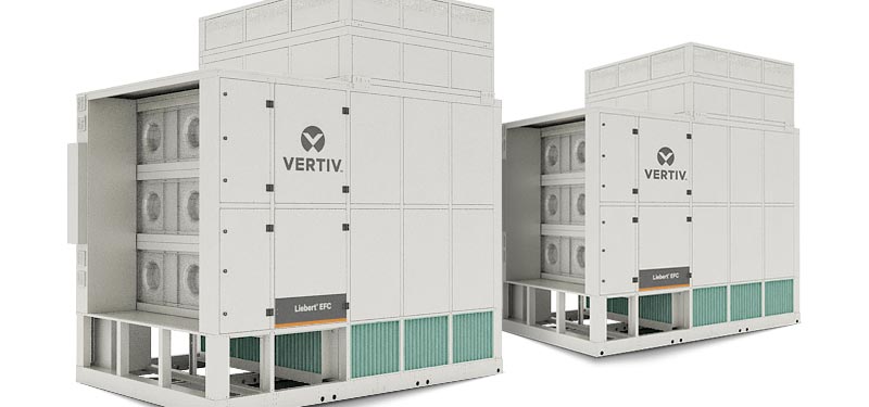 Two Liebert EFC, evaporative free cooling solution units