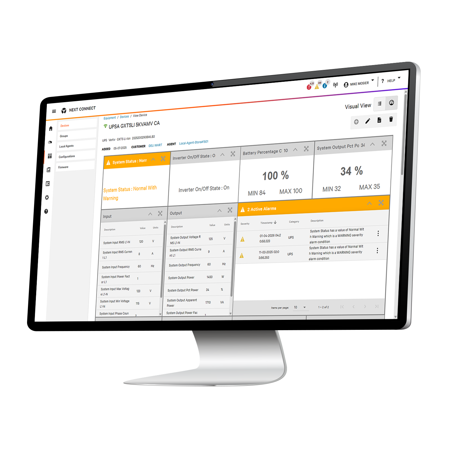 Vertiv™ Next Connect: Cloud-based Platform for Management and Monitoring Image