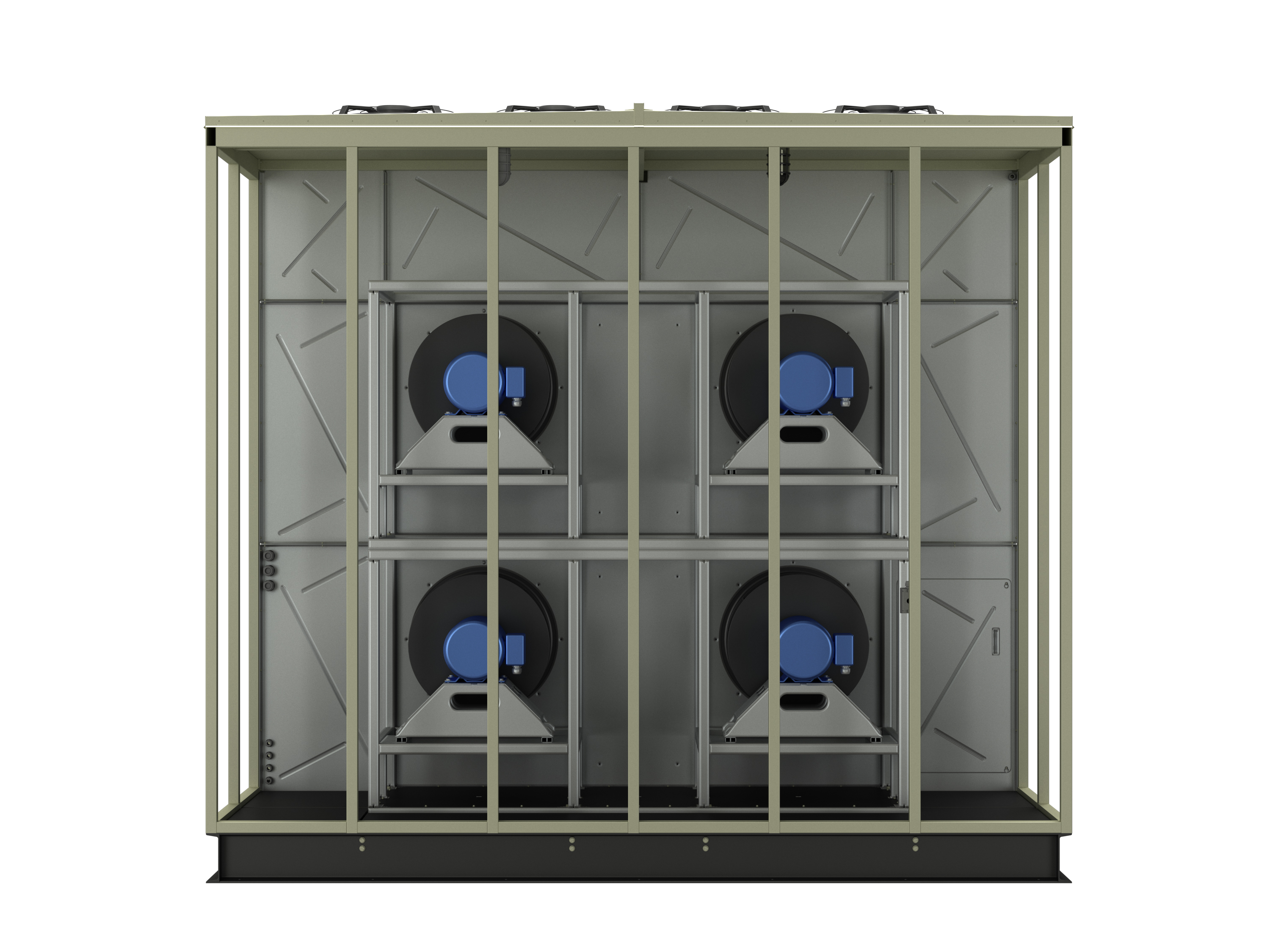 Liebert DSE Packaged Free-Cooling Solution, 400-500kW Draw-Thru Rooftop Configuration Image