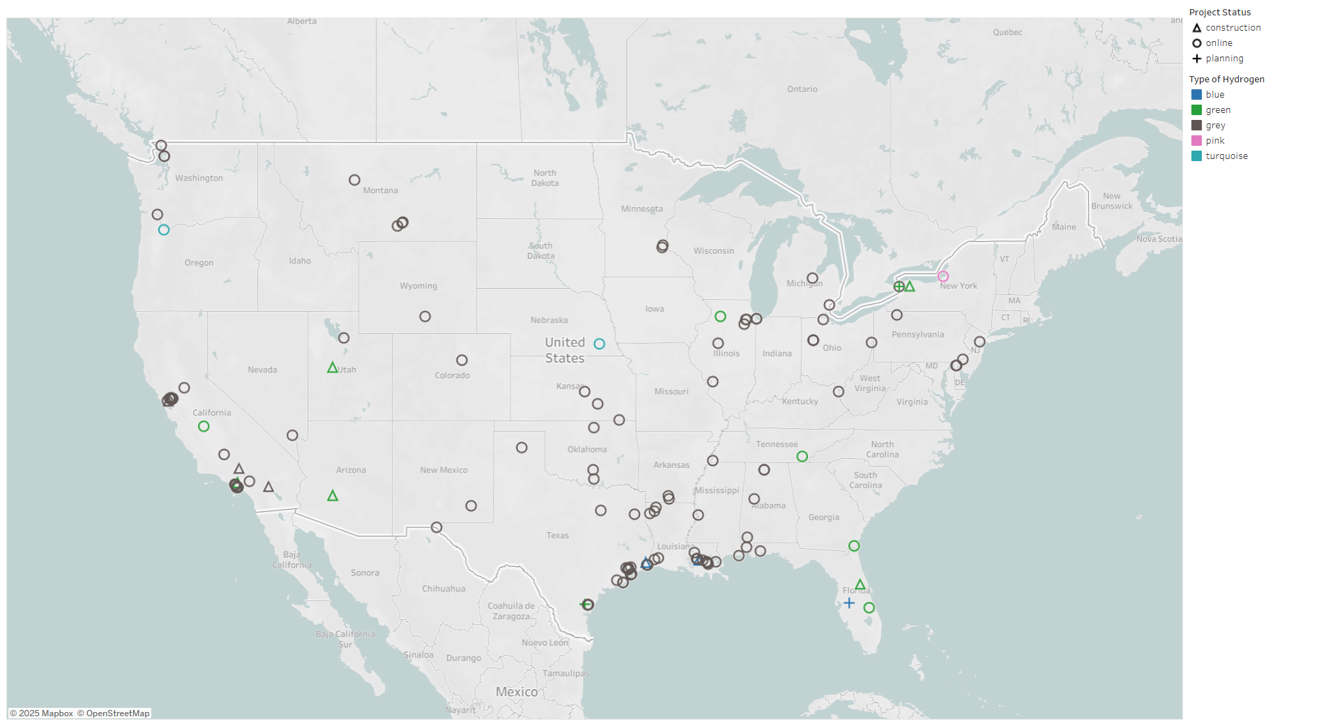 United states of america image map