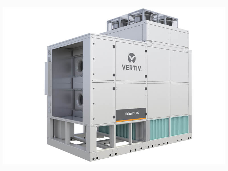 Full view of the Liebert EFC - a Vertiv evaporative free cooling solution